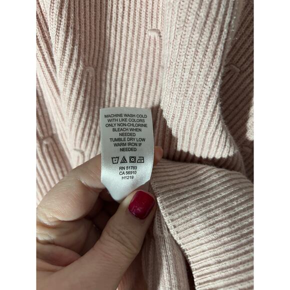 Maurices Pink Sweater Ribbed Puff Short Sleeve Casual Pull Over Top Size XL - Picture 4 of 7